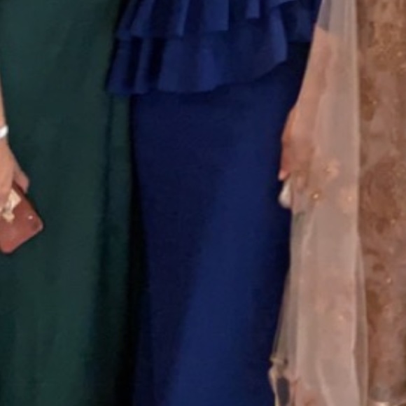Chiara Boni Royal Blue Ruffle Prom Dress - Picture 10 of 11